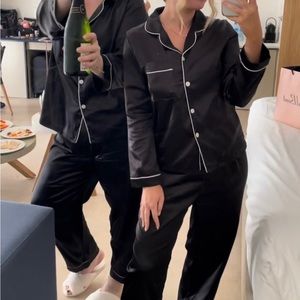 Black Button Down Pajama Set ✨ Size Small!